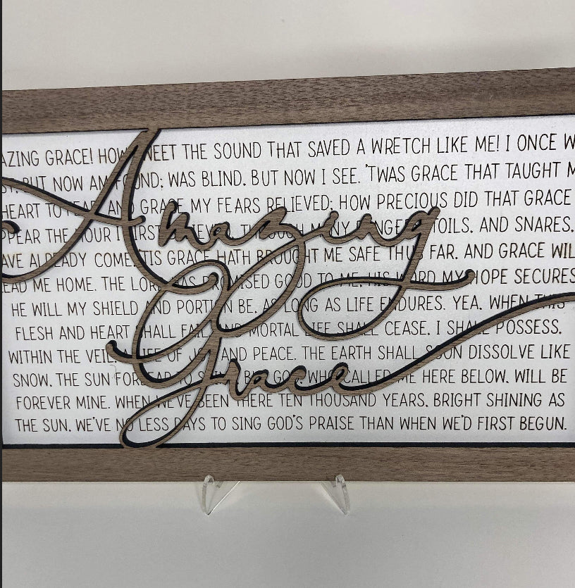 Amazing Grace plaque ￼