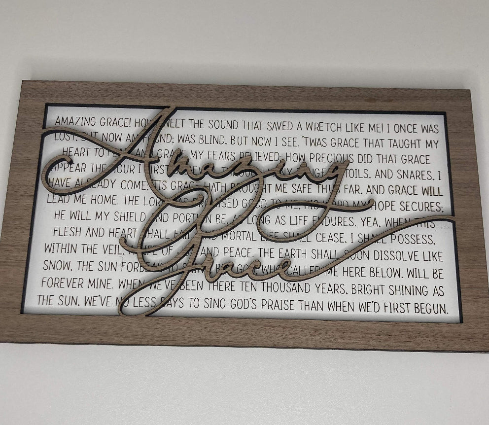 Amazing Grace plaque ￼