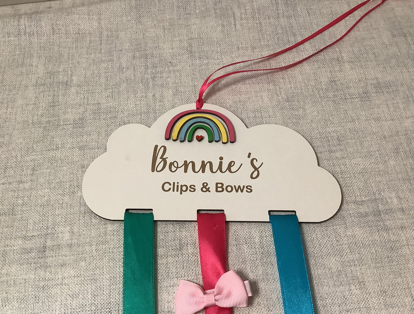 Personalised hair clip organiser ￼