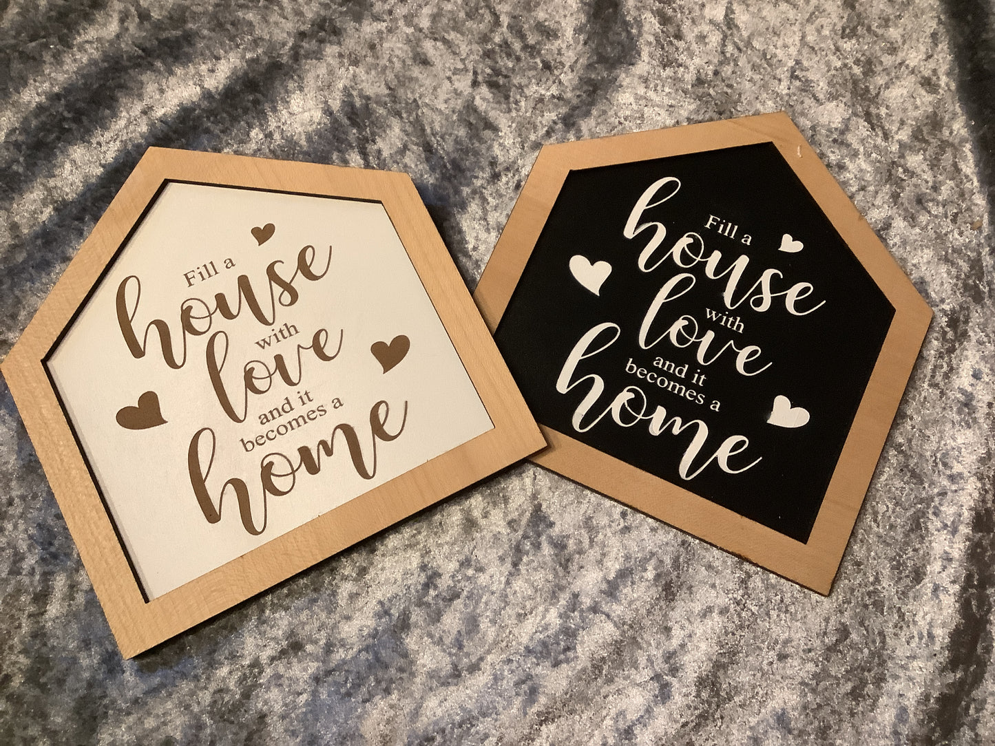 Handmade wooden hanging wall plaque fill her house with love and it becomes a homem